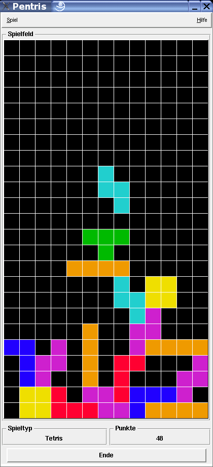 Pentris im Tetris Modus