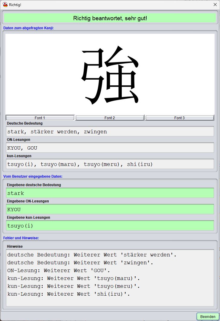 Japanischer_Vokabel_Trainer_029_Kanji_Abfrage_Bewerttung_einzeln